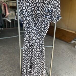 Mixit Black and White sheer short Sleeve cover up